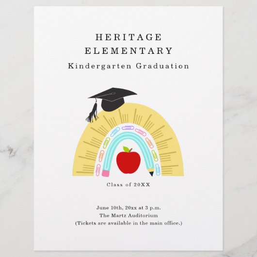 Kleuterschool Pre-K Pre-School Afstuderen Flyer (Voorkant)