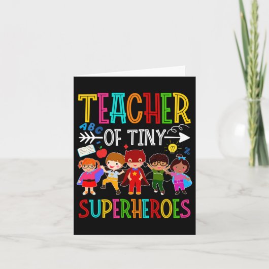 Kleuterschool Prek Leraar van Tiny Superheroes CKT Kaart (Voorkant)
