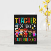 Kleuterschool Prek Leraar van Tiny Superheroes CKT Kaart (Gele Bloem)