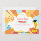 Kleuterschool Preschool Afstuderen Ceremonie Kaart (Voorkant)