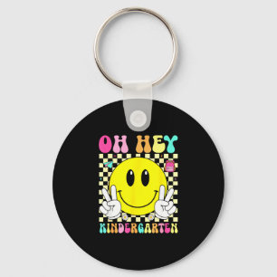 Kleuterschool retro glimlach terug naar school eer sleutelhanger