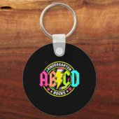 Kleuterschool Rocks Abcd Ck Naar School Grappige R Sleutelhanger (Voorkant)