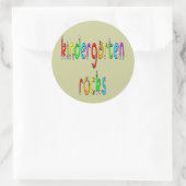 Kleuterschool Rocks - Potlood Ronde Stickers (Tas)