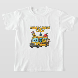 kleuterschool Schattige terug naar school bus T-shirt