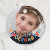 Kleuterschool schooljaar Keepsake Foto Bedankjes Labels (Voorkant)