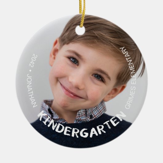 Kleuterschool schooljaar Keepsake Foto Keramisch Ornament (Voorkant)