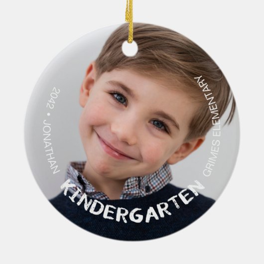 Kleuterschool schooljaar Keepsake Foto Keramisch Ornament (Achterkant)