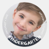 Kleuterschool schooljaar Keepsake Foto Ronde Sticker (Voorkant)