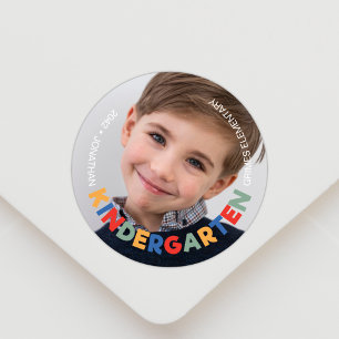 Kleuterschool schooljaar Keepsake Foto Ronde Sticker