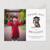 Kleuterschool Scruffy Puppy Dank u Post Kaart (Voorkant)