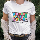 Kleuterschool Squad gepersonaliseerde leraar T-shirt