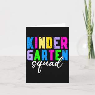 Kleuterschool Squad Leraar Eerste Dag Terug Kaart