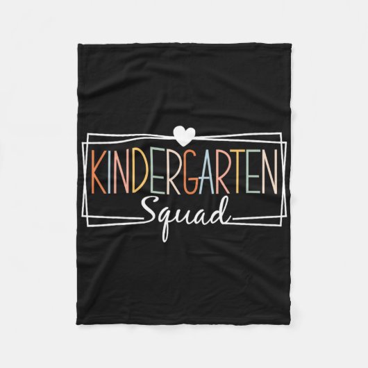 Kleuterschool Squad Leraren Kinderen Kleuterschool Fleece Deken (Voorkant)
