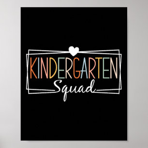 Kleuterschool Squad Leraren Kinderen Kleuterschool Poster