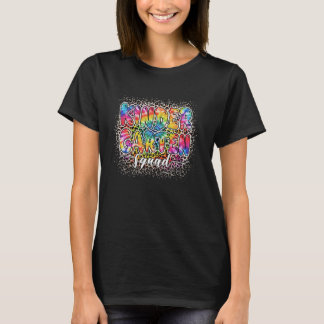 Kleuterschool Squad Tie Dye Leopard gebleekt Terug T-shirt