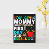 Kleuterschool Stop Met Huilen Mama Alleen Mijn Eer Kaart (Gele Bloem)