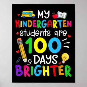 Kleuterschool studenten zijn 100 dagen helderder 1 poster