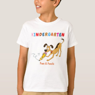 Kleuterschool T-shirt Hond & Potlood