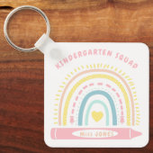 Kleuterschool Team Squad Leraar Terug naar School Sleutelhanger (Voorkant)