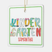 Kleuterschool Terug naar School Gepersonaliseerd Keramisch Ornament (Links)