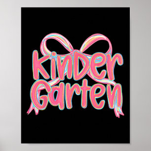 Kleuterschool Terug naar school Schattig meisje Sc Poster