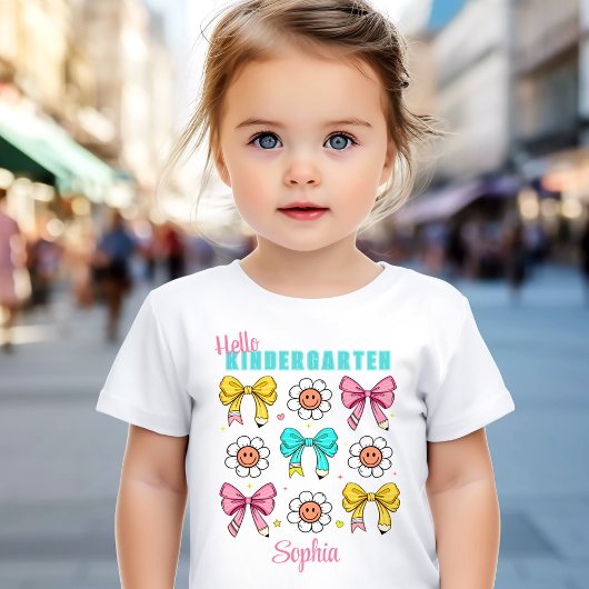 Kleuterschool Terug naar school Schattigee Bow Pen Kinder Shirts