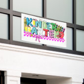 Kleuterschool typografie  spandoek (Buitenkant Gebouw)