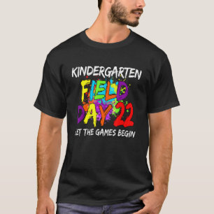 Kleuterschool Velddag 2022 Laat De Spelen Beginnen T-shirt