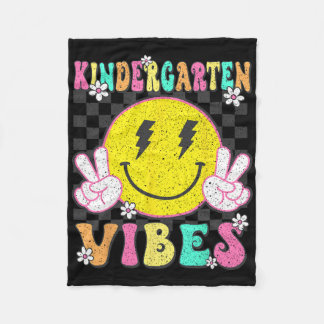 Kleuterschool Vibes Lachend Gezicht Terug naar Sch Fleece Deken