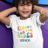 Kleuterschool vibes terug naar school retro t-shirt