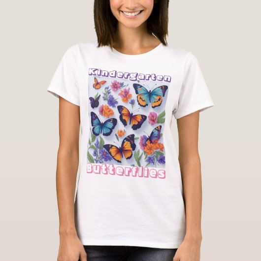 Kleuterschool Vlinders  T-shirt (Voorkant)