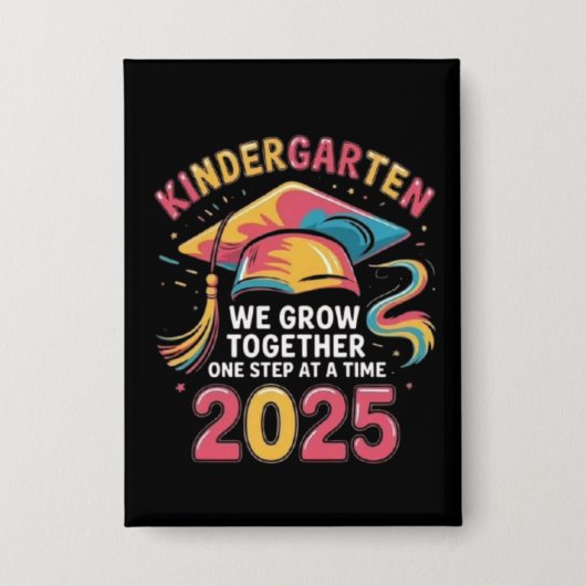 Kleuterschool we groeiden samen Kinder afstudeerde Button (Voorkant)