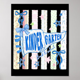 Kleuterschool wimpel boog terug naar school leraar poster