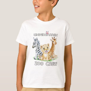 Kleuterschool Zoo Crew Grappig Circus Cub Dierenli T-shirt