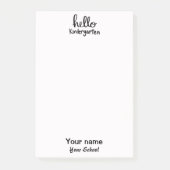 Kleuterschool zwart en wit post-it® notes (Voorkant)