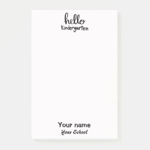 Kleuterschool zwart en wit post-it® notes