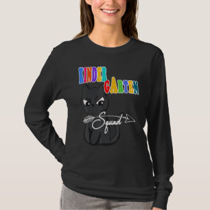Kleuterschoolteam terug naar school Boos kattenge T-shirt