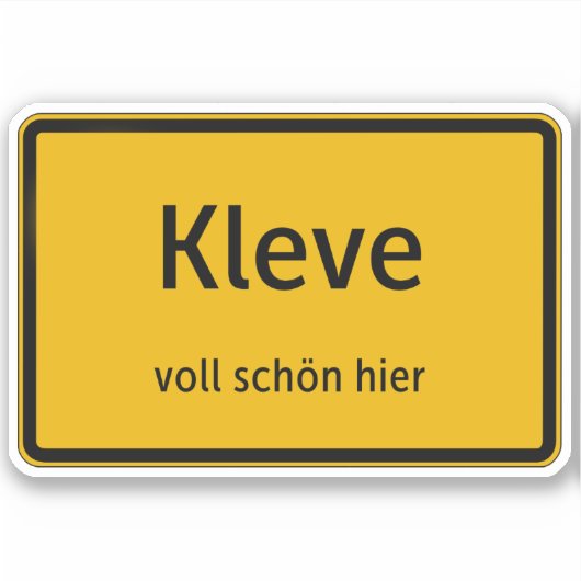 Kleve Aufkleber Sticker Autoaufkleber (Voorkant)