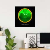 Kleverblad-detail van SAINT PATRICK'S CELTIC HEART Poster (Thuiskantoor)