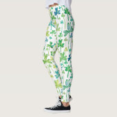 Kleverblad St. Patrick's Day Groen Witte Leggings (Links)