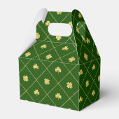 Klevergoud Glitter Groen Raster Bedankdoosjes (Achterkant)