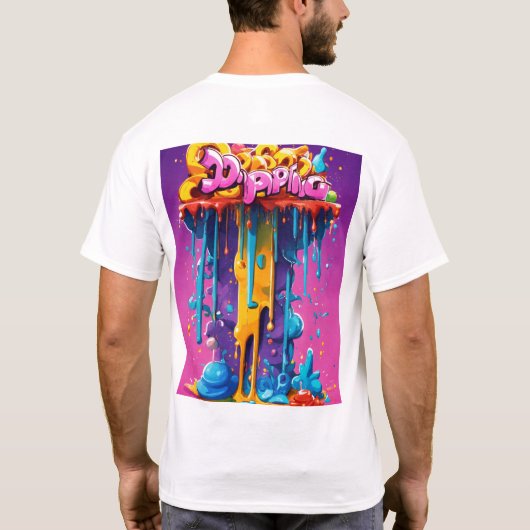 Kleverige Katten graffiti T - shirts (Achterkant)