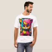 Kleverige Katten graffiti T - shirts (Voorkant volledig)
