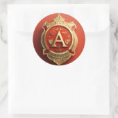 Kleverige situatie ronde sticker (Tas)