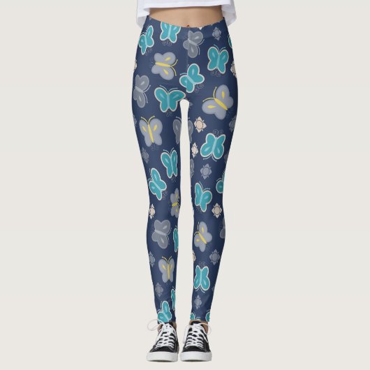Kleverige vlinders leggings (Voorkant)