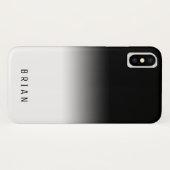 Kley COOL gradiënt zwart-wit gepersonaliseerd Case-Mate iPhone Case (Achterkant (horizontaal))