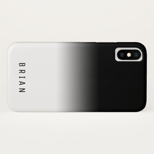 Kley COOL gradiënt zwart-wit gepersonaliseerd Case-Mate iPhone Case (Achterkant (horizontaal))