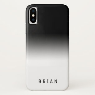 Kley COOL gradiënt zwart-wit gepersonaliseerd iPhone X Hoesje