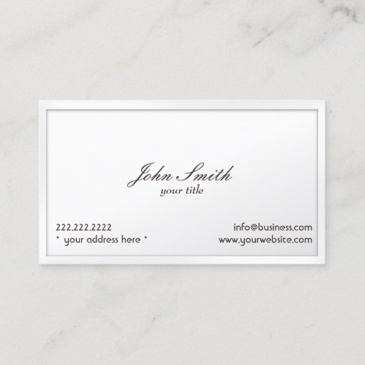 Kley White Border Grapes Winery Visitekaartje (Achterkant)