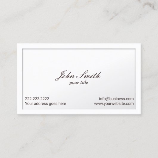 Kley White Border Grapes Winery Visitekaartje (Achterkant)